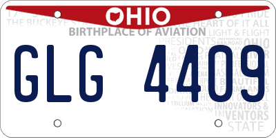 OH license plate GLG4409
