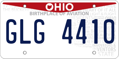 OH license plate GLG4410