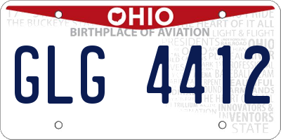 OH license plate GLG4412