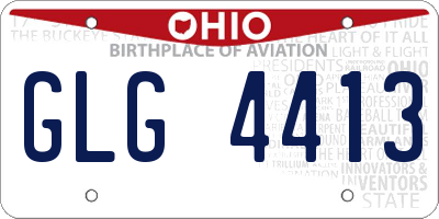 OH license plate GLG4413