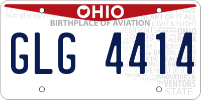 OH license plate GLG4414