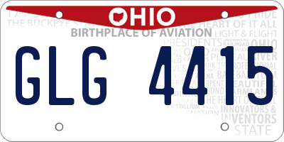 OH license plate GLG4415