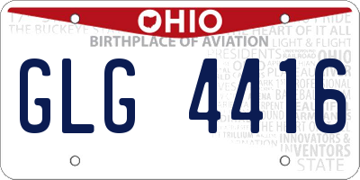 OH license plate GLG4416