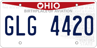 OH license plate GLG4420