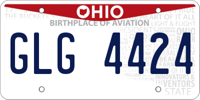 OH license plate GLG4424