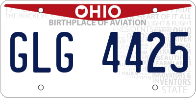 OH license plate GLG4425