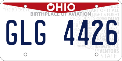OH license plate GLG4426