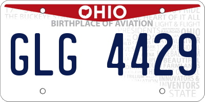 OH license plate GLG4429