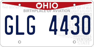 OH license plate GLG4430