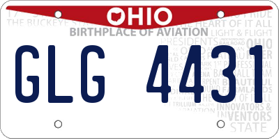 OH license plate GLG4431