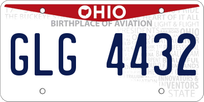 OH license plate GLG4432