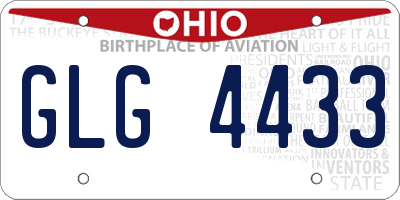 OH license plate GLG4433