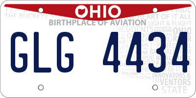 OH license plate GLG4434