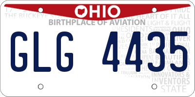 OH license plate GLG4435