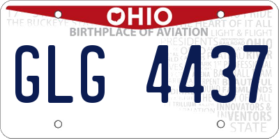 OH license plate GLG4437
