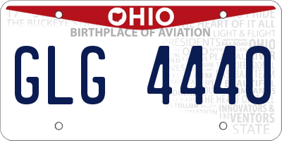 OH license plate GLG4440