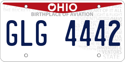 OH license plate GLG4442