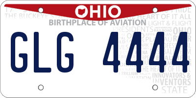 OH license plate GLG4444