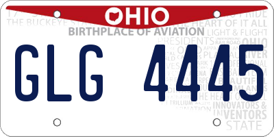 OH license plate GLG4445