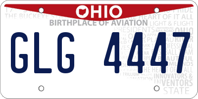 OH license plate GLG4447