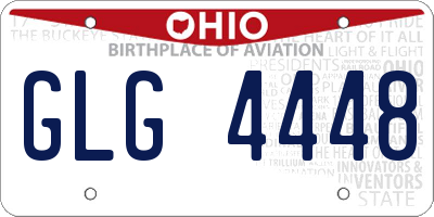 OH license plate GLG4448
