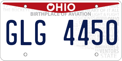 OH license plate GLG4450