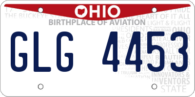 OH license plate GLG4453