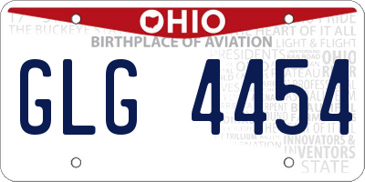 OH license plate GLG4454