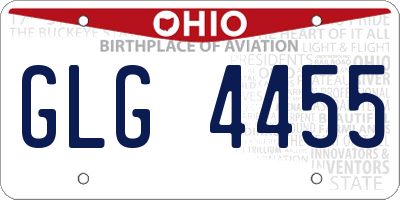 OH license plate GLG4455