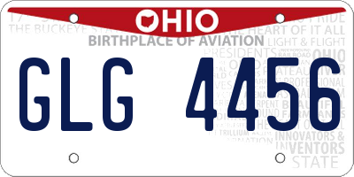 OH license plate GLG4456