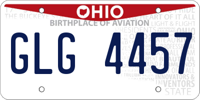 OH license plate GLG4457
