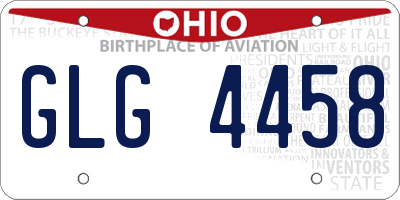 OH license plate GLG4458