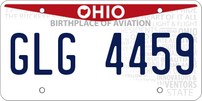 OH license plate GLG4459