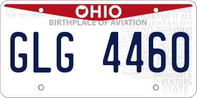OH license plate GLG4460