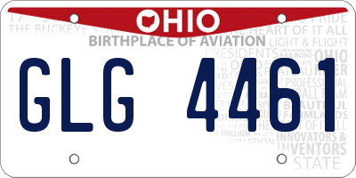 OH license plate GLG4461