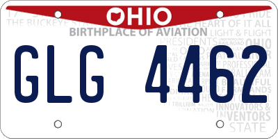 OH license plate GLG4462