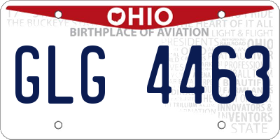 OH license plate GLG4463
