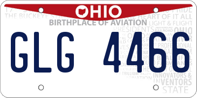 OH license plate GLG4466