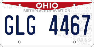 OH license plate GLG4467