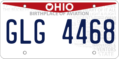 OH license plate GLG4468