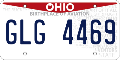 OH license plate GLG4469