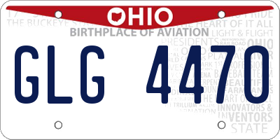 OH license plate GLG4470
