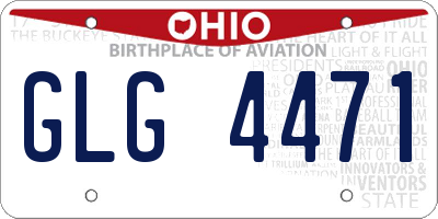 OH license plate GLG4471