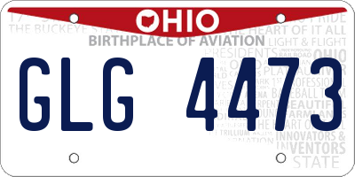 OH license plate GLG4473