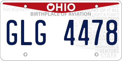 OH license plate GLG4478