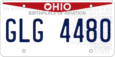 OH license plate GLG4480