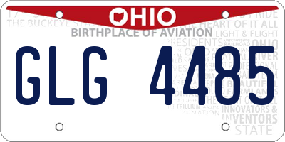 OH license plate GLG4485