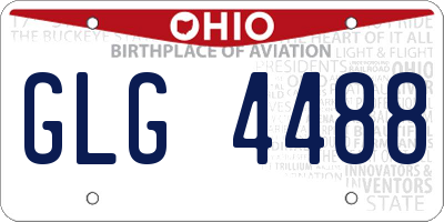 OH license plate GLG4488