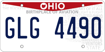 OH license plate GLG4490