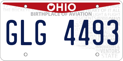 OH license plate GLG4493